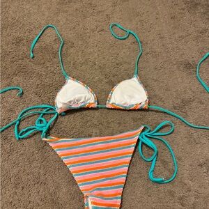 Triangl Swimwear Kids Bikini in Vibrant Stripes